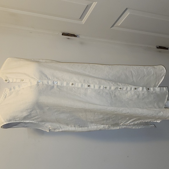 Eileen Fisher White Organic Linen Sleeveless Tunic XL - Picture 2 of 10